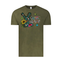 Vintage Olive Happy Easter Vintage Tee - CowhideDigitalArt