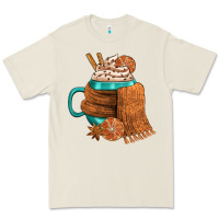 Bone Winter Coffee Cup With Scarf Premium Tee - FaDigitalArtStudio