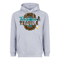 Heather Grey turquoise gemstone and taquila Heavyweight Hoodie - RanaPortraitStore