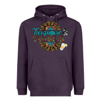 Plum turquoise gemstone and taquila Heavyweight Hoodie - RanaPortraitStore