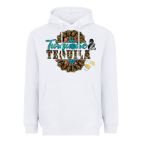 White turquoise gemstone and taquila Heavyweight Hoodie - RanaPortraitStore