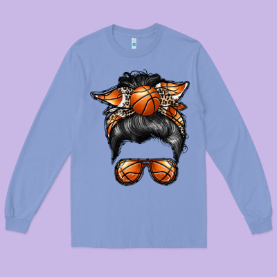 Basketball Mom Long Sleeve Tee Designed By Racoondesign