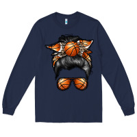 Navy basketball mom Long Sleeve Tee - RacoonDesign