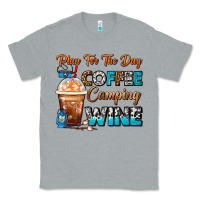 Heather Grey Plan For The Day Coffee Camping Wine Frappe Coffee Classic Tee - FaDigitalArtStudio