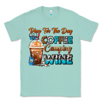 Seafoam Plan For The Day Coffee Camping Wine Frappe Coffee Classic Tee - FaDigitalArtStudio