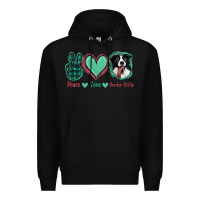 Black Peace Love Border Collie Premium Hoodie - Jasminsmagicworld