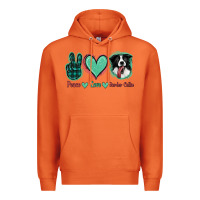 Carrot Peace Love Border Collie Premium Hoodie - Jasminsmagicworld
