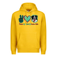 Lemon Peace Love Border Collie Premium Hoodie - Jasminsmagicworld