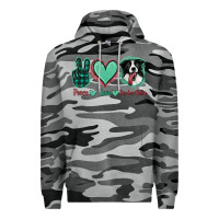 Slate Camo Peace Love Border Collie Premium Hoodie - Jasminsmagicworld