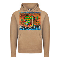 Vintage Coffee autism awareness hearts leopard cowhide Vintage Hoodie - Artiststas