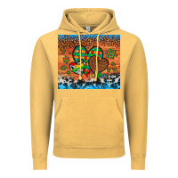 Vintage Mustard autism awareness hearts leopard cowhide Vintage Hoodie - Artiststas
