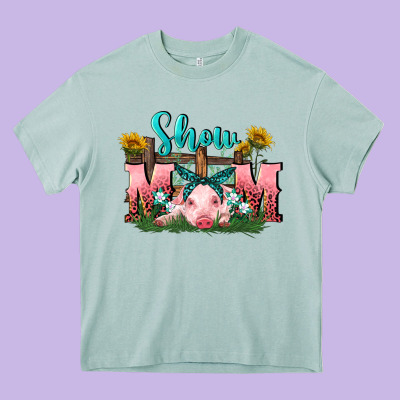 Show Mom Pig Mother's Day Heavy Core Tee Designed By Fadigitalartstudio