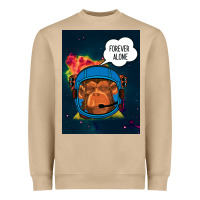 Mushroom Forever Alone, Monkey, Space, Monkey At Space, Heavyweight Sweatshirt - Bettercallsaul