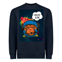 Navy Forever Alone, Monkey, Space, Monkey At Space, Heavyweight Sweatshirt - Bettercallsaul