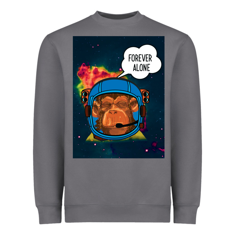 Forever Alone, Monkey, Space, Monkey At Space, Heavyweight Sweatshirt by Bettercallsaul | Teevron