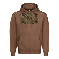 Chestnut Camouflage Glitter Background Zipper Hoodie - Jasminsmagicworld