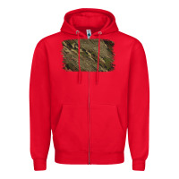 Red Camouflage Glitter Background Zipper Hoodie - Jasminsmagicworld