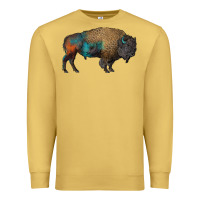 Antique Gold leopard bison Premium Sweatshirt - RanaPortraitStore