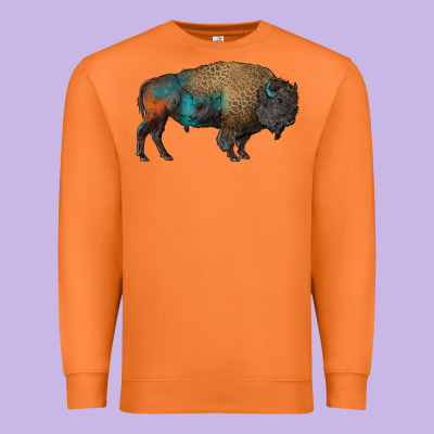 Leopard Bison Premium Sweatshirt Designed By Ranaportraitstore