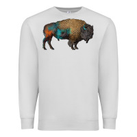Dove Grey leopard bison Premium Sweatshirt - RanaPortraitStore
