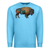 Ocean Blue leopard bison Premium Sweatshirt - RanaPortraitStore