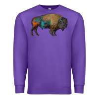 Purple leopard bison Premium Sweatshirt - RanaPortraitStore