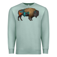 Seafoam leopard bison Premium Sweatshirt - RanaPortraitStore