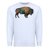 White leopard bison Premium Sweatshirt - RanaPortraitStore