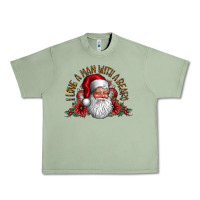 Oil Green i love a man with beard Urban Heavy Tee - CowhideDigitalArt