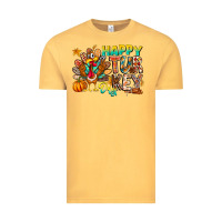 Vintage Mustard Happy Turkey Day Vintage Tee - CowhideDigitalArt