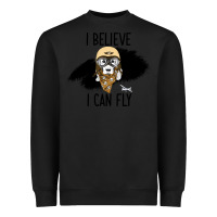 Black I Beleive I Can Fly, Dog, Heavyweight Sweatshirt - Bettercallsaul