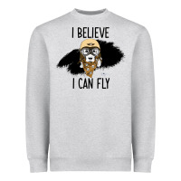 Heather Grey I Beleive I Can Fly, Dog, Heavyweight Sweatshirt - Bettercallsaul