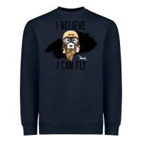 Navy I Beleive I Can Fly, Dog, Heavyweight Sweatshirt - Bettercallsaul