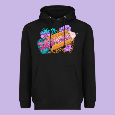 Hello 3rd Grade Heavyweight Hoodie Designed By Ranaportraitstore