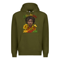 Army Green little mister juneteenth black boy Premium Hoodie - BarkalooDesign