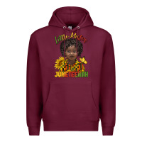Burgundy little mister juneteenth black boy Premium Hoodie - BarkalooDesign