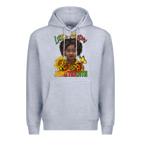 Heather Grey little mister juneteenth black boy Premium Hoodie - BarkalooDesign
