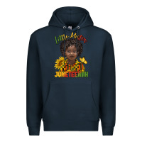 Navy little mister juneteenth black boy Premium Hoodie - BarkalooDesign