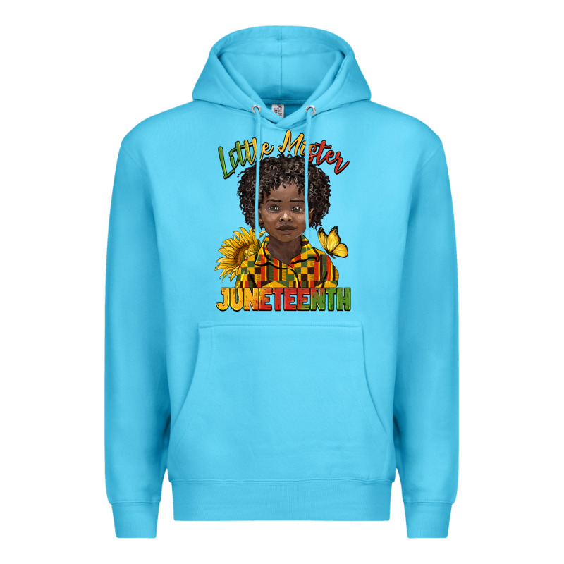 Little Mister Juneteenth Black Boy Premium Hoodie by BarkalooDesign | Teevron