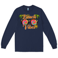 Navy beach vibes Long Sleeve Tee - RacoonDesign
