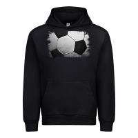 Black Soccer Ball Brushstroke Urban Hoodie - RanaPortraitStore