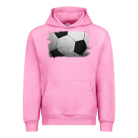 Fuchsia Pink Soccer Ball Brushstroke Urban Hoodie - RanaPortraitStore