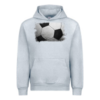 Heather Grey Soccer Ball Brushstroke Urban Hoodie - RanaPortraitStore