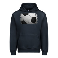 Navy Soccer Ball Brushstroke Urban Hoodie - RanaPortraitStore