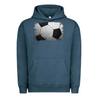 Pigment Midnight Navy Soccer Ball Brushstroke Urban Hoodie - RanaPortraitStore