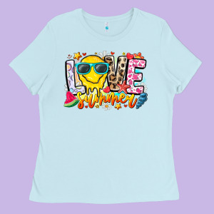 Love Summer Ladies Tee Designed By Cowhidedigitalart