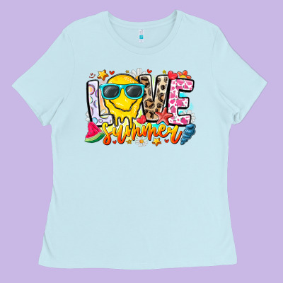 Love Summer Ladies Tee Designed By Cowhidedigitalart