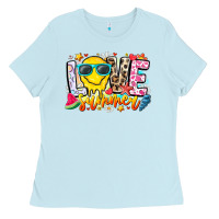 Baby Blue Love Summer Ladies Tee - CowhideDigitalArt