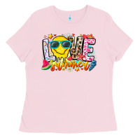 Bubblegum Pink Love Summer Ladies Tee - CowhideDigitalArt