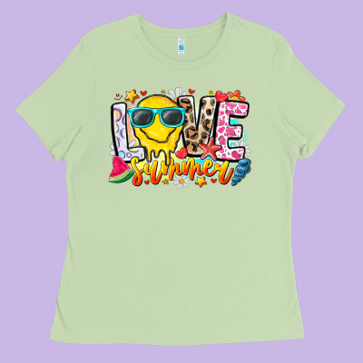 Love Summer Ladies Tee Designed By Cowhidedigitalart